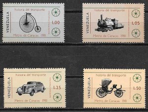 colección sellos transporte Venezuela 1981
