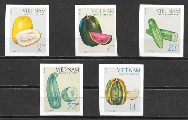 sellos flora Viet Nam 1970