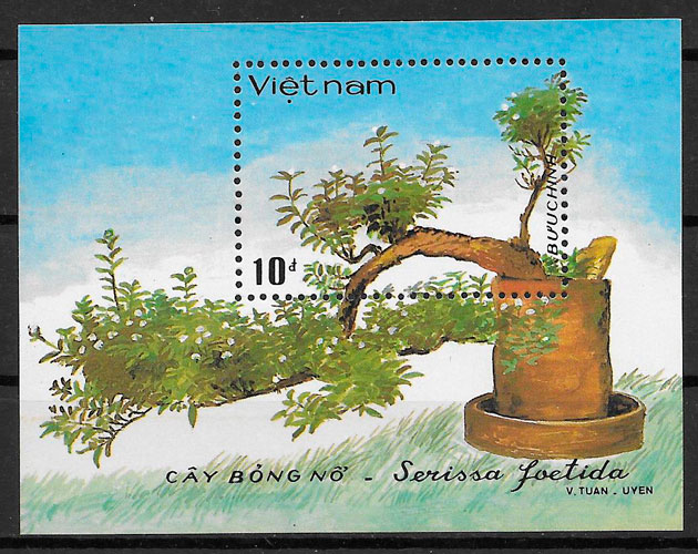 sellos flora Viet Nam 1986