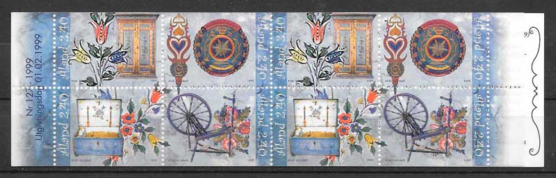 colección sellos transporte Aland 1999 