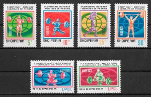filatelia colección deporte Albania 1973