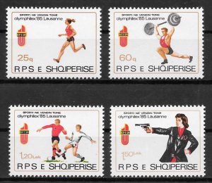 colección sellos deporte Albania 1985