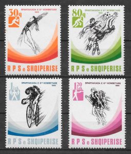 sellos deporte Albania 1989