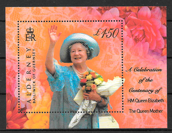 sellos personalidades Alderney 2000