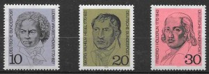 sellos personalidades Alemania 1970