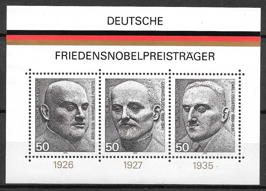 filatelia coleccion personalidad Alemania 1975