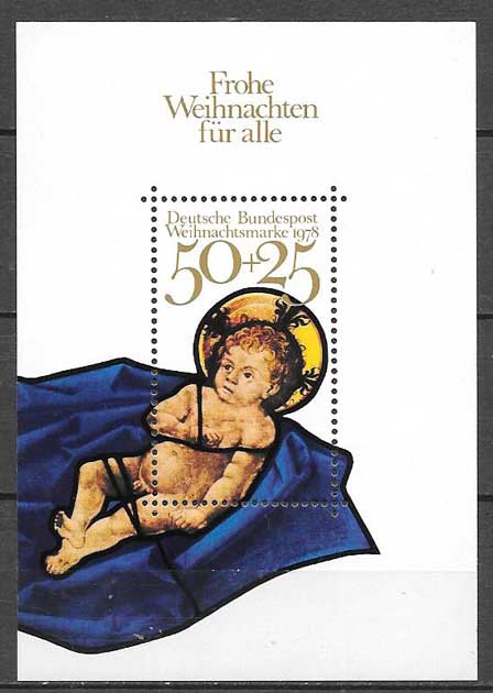Filatelia navidad Alemania 1978