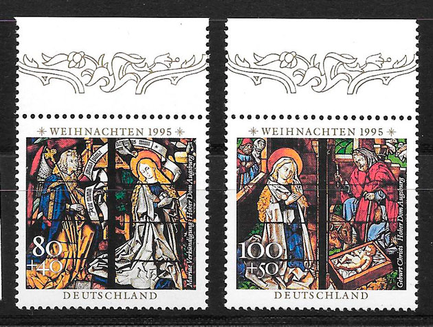 sellos navidad Alemania 1995