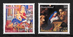 filatelia colección navidad Alemania 2001