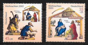 colección sellos navidad Alemania 2003