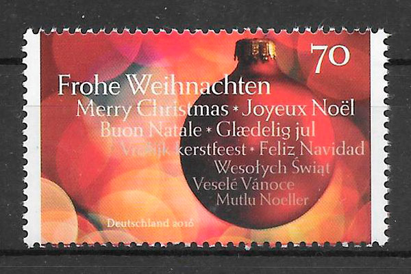 sellos navidad Alemania 2016