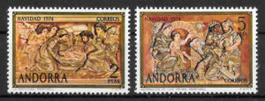 filatelia coleccion navidad Andorra Espanola 1974