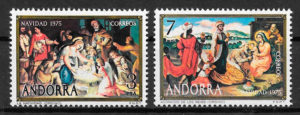 filatelia coleccion navidad Andorra Espanola 1975