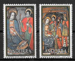 coleccion sellos navidad Andorra Espanola 1978