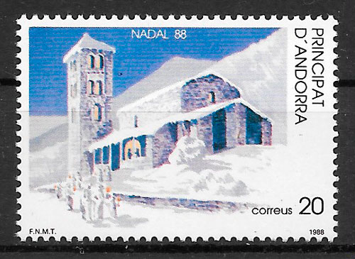 filatelia navidad Andorra Espanola 1988