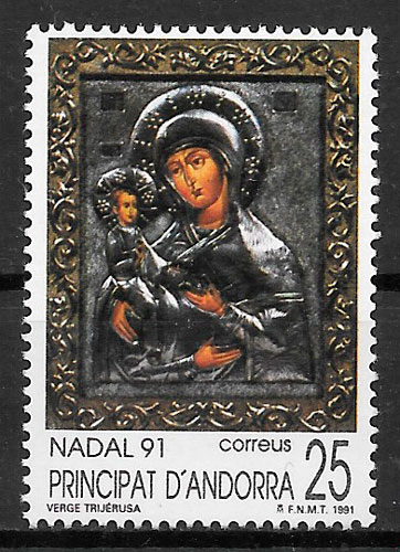 filatelia navidad Andorra Espanola 1991