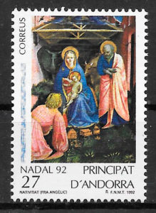 filatelia navidad Andorra Espanola 1992