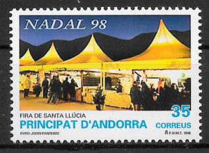 sellos navidad Andorra Espanola 1998