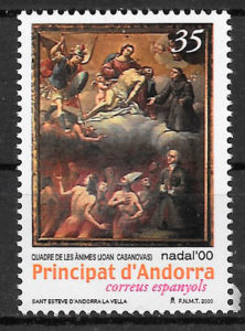 sellos navidad Andorra Espanola 2000