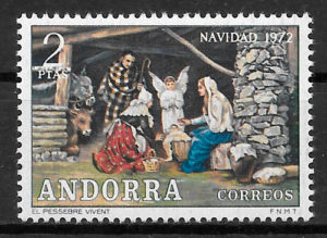 filatelia navidad Andorra Espanola 1972