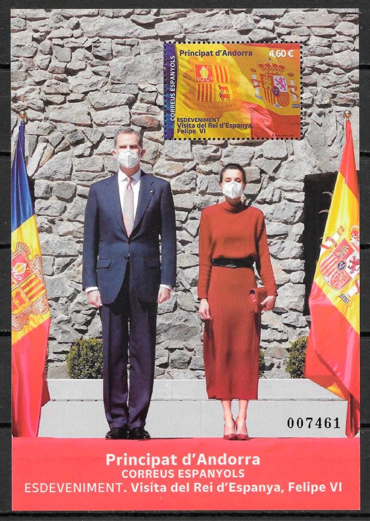 filatelia coleccion personalidad Andorra Espanola 2022