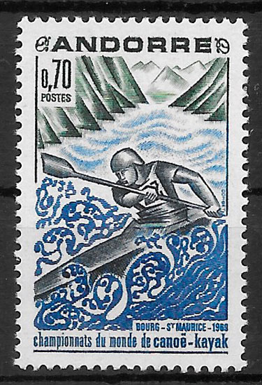 sellos deporte Andorra Francesa 1969