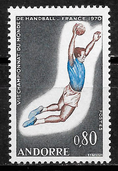 sellos deporte Andorra rancesa 1969