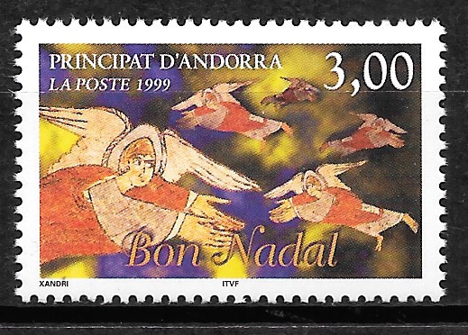 sellos navidad Andorra Francesa 1999