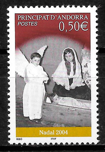 sellos navidad Andorra Francesa 2004