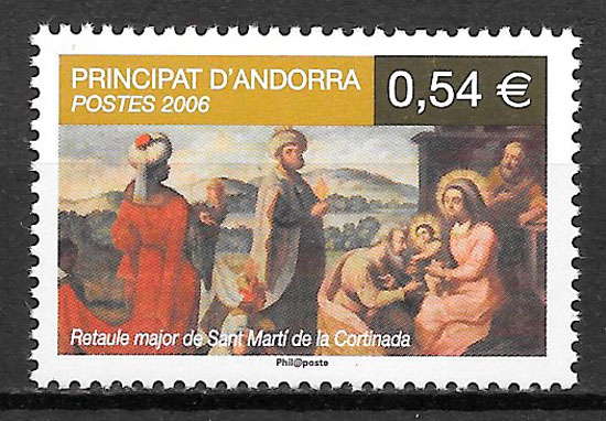 coleccion sellos navidad Andorra Francesa 2006