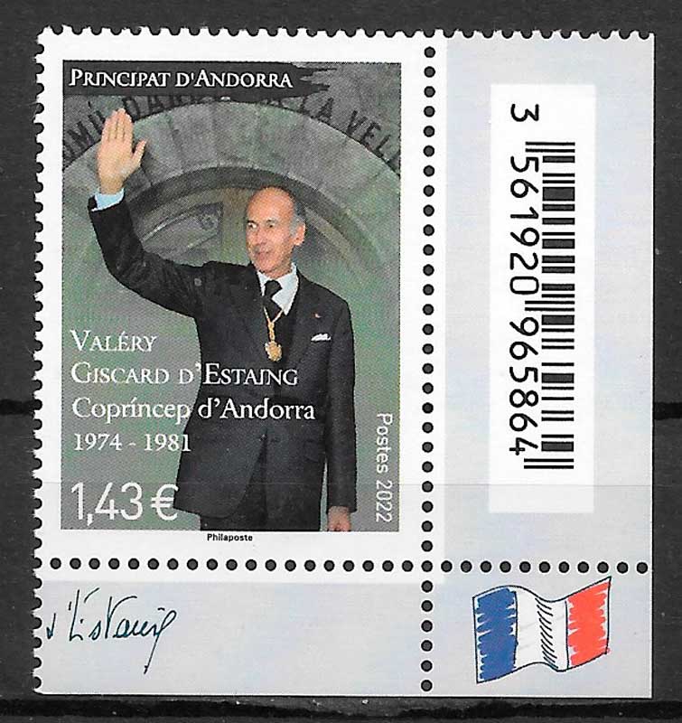 sellos personalidades Andorra Francesa 2022
