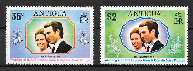 sellos personalidades Antigua 1973