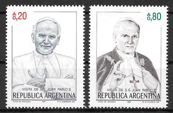 sellos personalidad Argentina 1987