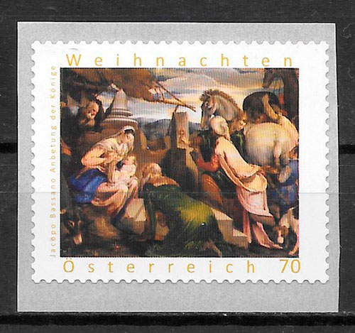 sellos navidad Austria 2012