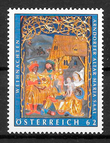sellos navidad Austria 2012