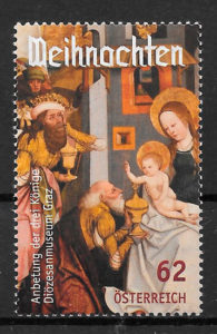 colección sellos navidad Austria 2014