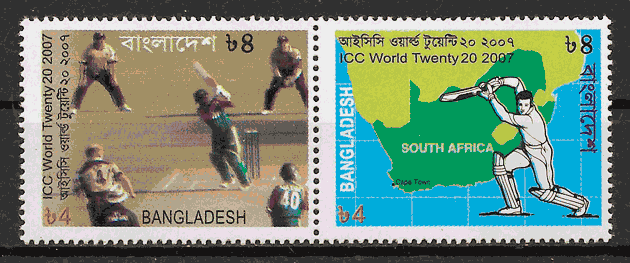 colección sellos deporte Bangladesh 2007