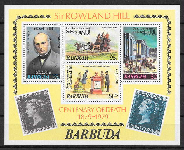 filatelia coleción personalidad Barbuda 1979