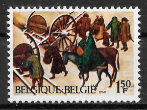 sellos navidad Belgica 1969
