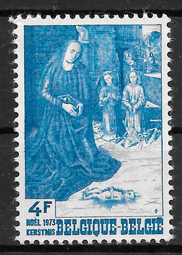 coleccion sellos navidad Belgica 1973