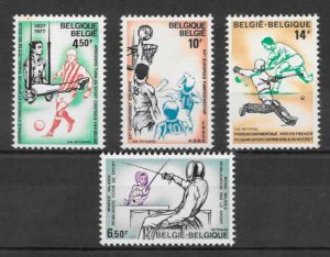 sellos deporte Belgica 1977
