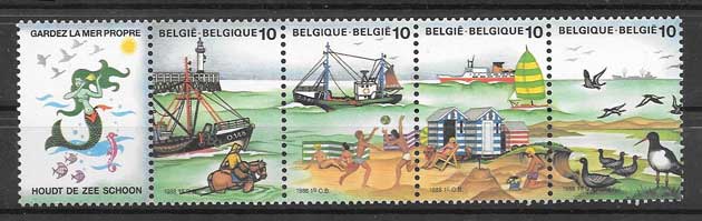 sellos transporte Belgica 1988