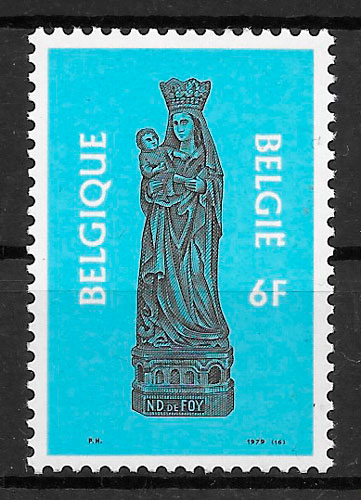 sellos Belgica 1979 navidad