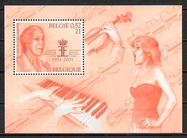 sellos arte Belgica 2001
