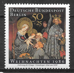 filatelia navidad Berlin 1986