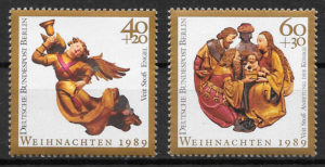sellos navidad Berlin 1989