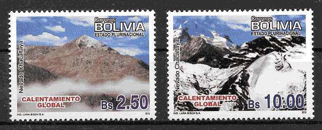 filatelia colección turismo Bolivia 2010