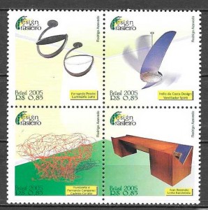 colección sellos arte Brasil 2005