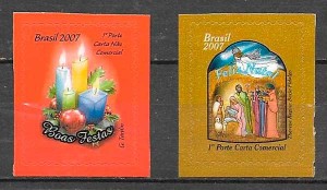 sellos navidad Brasil 2007