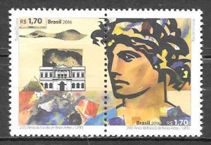 filatelia colección arte Brasil 2016